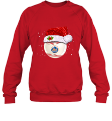 New York Mets Logo Baseball Ball Christmas Santa Hat Xmas Sport Funny Snow Crewneck Sweatshirt Crewneck Sweatshirt - jonhlittlestore88