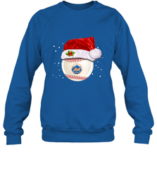 New York Mets Logo Baseball Ball Christmas Santa Hat Xmas Sport Funny Snow Crewneck Sweatshirt Crewneck Sweatshirt - jonhlittlestore88