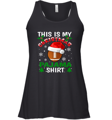 NFL This Is My Football Christmas Pajama Gift Football Lover Women's Racerback Tank Women's Racerback Tank - jonhlittlestore88