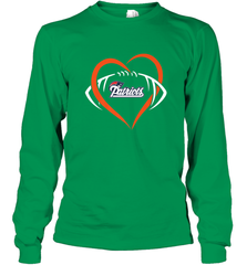 NFL New England Patriots Heart Love Football Long Sleeve T-Shirt Long Sleeve T-Shirt - jonhlittlestore88