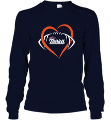 NFL New England Patriots Heart Love Football Long Sleeve T-Shirt Long Sleeve T-Shirt - jonhlittlestore88