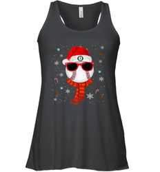 Oakland Athletics Logo Christmas Baseball Player Glasses Santa Hat Pajama Gift Women's Racerback Tank