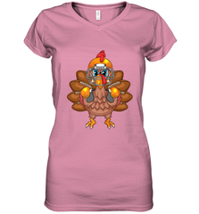 Cool Turkey Football Feathers Funny Thanksgiving Sports Gift Women's V-Neck T-Shirt Women's V-Neck T-Shirt - jonhlittlestore88