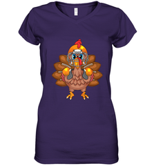 Cool Turkey Football Feathers Funny Thanksgiving Sports Gift Women's V-Neck T-Shirt Women's V-Neck T-Shirt - jonhlittlestore88