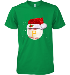 Pittsburgh Pirates Logo Baseball Ball Christmas Santa Hat Xmas Sport Funny Snow Men's Premium T-Shirt