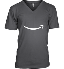Smile Shirt  White Logo Men's V-Neck Men's V-Neck - jonhlittlestore88