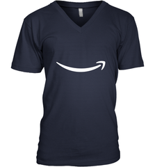 Smile Shirt  White Logo Men's V-Neck Men's V-Neck - jonhlittlestore88