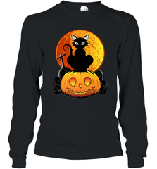 Happy Halloween Spooky Pumpkins Black Cat For Women Long Sleeve T-Shirt Long Sleeve T-Shirt - jonhlittlestore88