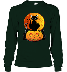 Happy Halloween Spooky Pumpkins Black Cat For Women Long Sleeve T-Shirt Long Sleeve T-Shirt - jonhlittlestore88