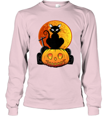 Happy Halloween Spooky Pumpkins Black Cat For Women Long Sleeve T-Shirt Long Sleeve T-Shirt - jonhlittlestore88