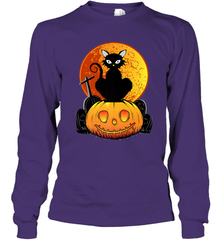 Happy Halloween Spooky Pumpkins Black Cat For Women Long Sleeve T-Shirt Long Sleeve T-Shirt - jonhlittlestore88