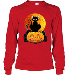 Happy Halloween Spooky Pumpkins Black Cat For Women Long Sleeve T-Shirt Long Sleeve T-Shirt - jonhlittlestore88