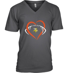 NFL Minnesota Vikings Heart Love Football Men's V-Neck Men's V-Neck - jonhlittlestore88