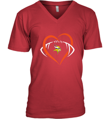 NFL Minnesota Vikings Heart Love Football Men's V-Neck Men's V-Neck - jonhlittlestore88