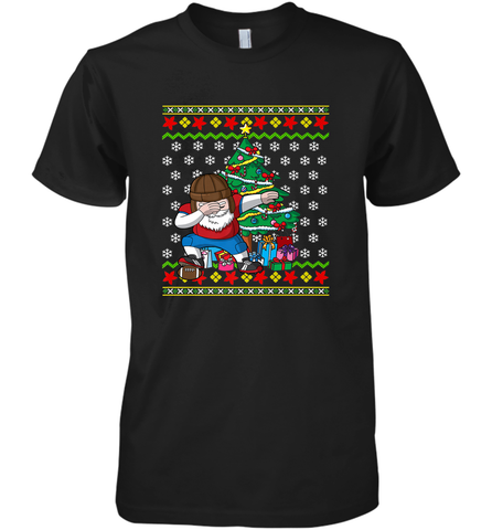 NFL Ugly Christmas Dabbing Santa Football Gift Men's Premium T-Shirt Men's Premium T-Shirt / Black / XS Men's Premium T-Shirt - jonhlittlestore88