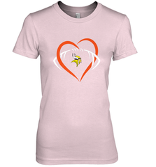 NFL Minnesota Vikings Heart Love Football Women's Premium T-Shirt Women's Premium T-Shirt - jonhlittlestore88