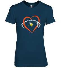 NFL Minnesota Vikings Heart Love Football Women's Premium T-Shirt Women's Premium T-Shirt - jonhlittlestore88