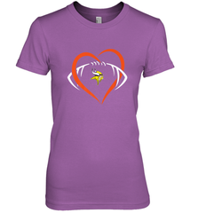 NFL Minnesota Vikings Heart Love Football Women's Premium T-Shirt Women's Premium T-Shirt - jonhlittlestore88