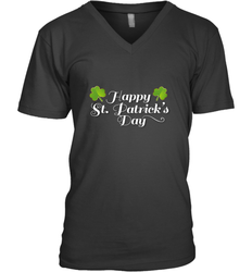 Shamrock Happy St patrick's Shirt for men and women (2) Men's V-Neck