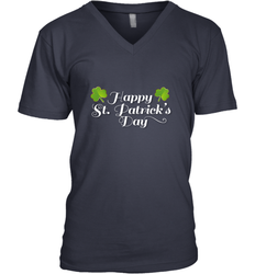 Shamrock Happy St patrick's Shirt for men and women (2) Men's V-Neck