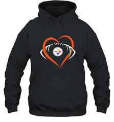 NFL Pittsburgh Steelers Heart Love Football Hooded Sweatshirt Hooded Sweatshirt - jonhlittlestore88