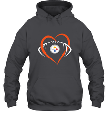 NFL Pittsburgh Steelers Heart Love Football Hooded Sweatshirt Hooded Sweatshirt - jonhlittlestore88