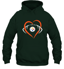 NFL Pittsburgh Steelers Heart Love Football Hooded Sweatshirt Hooded Sweatshirt - jonhlittlestore88