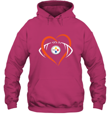 NFL Pittsburgh Steelers Heart Love Football Hooded Sweatshirt Hooded Sweatshirt - jonhlittlestore88