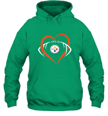 NFL Pittsburgh Steelers Heart Love Football Hooded Sweatshirt Hooded Sweatshirt - jonhlittlestore88