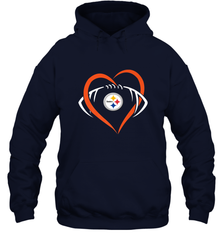NFL Pittsburgh Steelers Heart Love Football Hooded Sweatshirt Hooded Sweatshirt - jonhlittlestore88