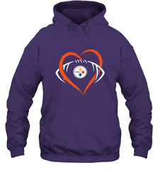 NFL Pittsburgh Steelers Heart Love Football Hooded Sweatshirt Hooded Sweatshirt - jonhlittlestore88