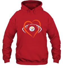 NFL Pittsburgh Steelers Heart Love Football Hooded Sweatshirt Hooded Sweatshirt - jonhlittlestore88