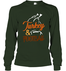 Turkey And Football Thanksgiving Day Football Fan Holiday Long Sleeve T-Shirt Long Sleeve T-Shirt - jonhlittlestore88