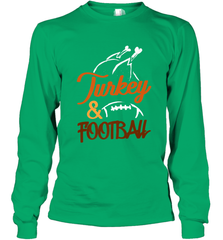 Turkey And Football Thanksgiving Day Football Fan Holiday Long Sleeve T-Shirt Long Sleeve T-Shirt - jonhlittlestore88