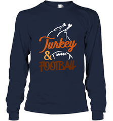 Turkey And Football Thanksgiving Day Football Fan Holiday Long Sleeve T-Shirt Long Sleeve T-Shirt - jonhlittlestore88