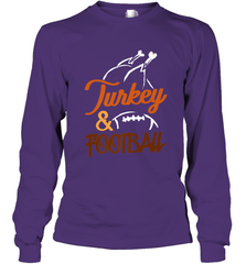 Turkey And Football Thanksgiving Day Football Fan Holiday Long Sleeve T-Shirt Long Sleeve T-Shirt - jonhlittlestore88