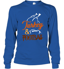 Turkey And Football Thanksgiving Day Football Fan Holiday Long Sleeve T-Shirt Long Sleeve T-Shirt - jonhlittlestore88