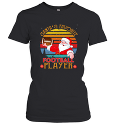 NFL Santa Favorite Football Player Funny Christmas Funny Women's T-Shirt