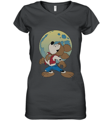 Disney Mickey Mouse Werewolf Halloween Costume Women's V-Neck T-Shirt Women's V-Neck T-Shirt - jonhlittlestore88