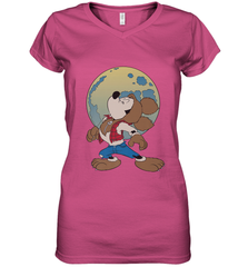 Disney Mickey Mouse Werewolf Halloween Costume Women's V-Neck T-Shirt Women's V-Neck T-Shirt - jonhlittlestore88