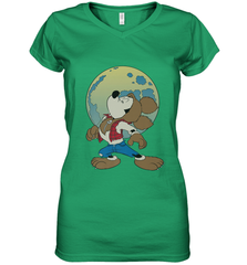 Disney Mickey Mouse Werewolf Halloween Costume Women's V-Neck T-Shirt Women's V-Neck T-Shirt - jonhlittlestore88