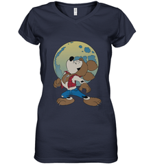 Disney Mickey Mouse Werewolf Halloween Costume Women's V-Neck T-Shirt Women's V-Neck T-Shirt - jonhlittlestore88