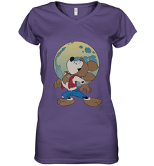 Disney Mickey Mouse Werewolf Halloween Costume Women's V-Neck T-Shirt Women's V-Neck T-Shirt - jonhlittlestore88