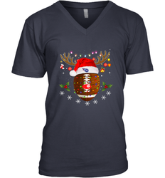 NFL Tennessee Titans Football Reindeer Antlers Christmas Funny Gift Men's V-Neck