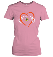 NFL Minnesota Vikings Heart Love Football Women's T-Shirt Women's T-Shirt - jonhlittlestore88
