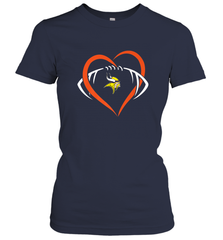 NFL Minnesota Vikings Heart Love Football Women's T-Shirt Women's T-Shirt - jonhlittlestore88