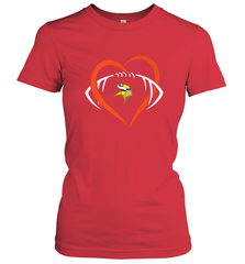 NFL Minnesota Vikings Heart Love Football Women's T-Shirt Women's T-Shirt - jonhlittlestore88