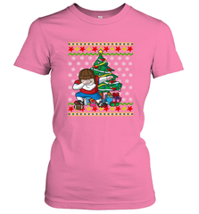 NFL Ugly Christmas Dabbing Santa Football Gift Women's T-Shirt Women's T-Shirt - jonhlittlestore88