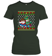 NFL Ugly Christmas Dabbing Santa Football Gift Women's T-Shirt Women's T-Shirt - jonhlittlestore88