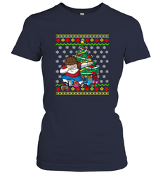 NFL Ugly Christmas Dabbing Santa Football Gift Women's T-Shirt